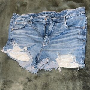 American Eagle Outfitters Distressed Blue Jean Shorts